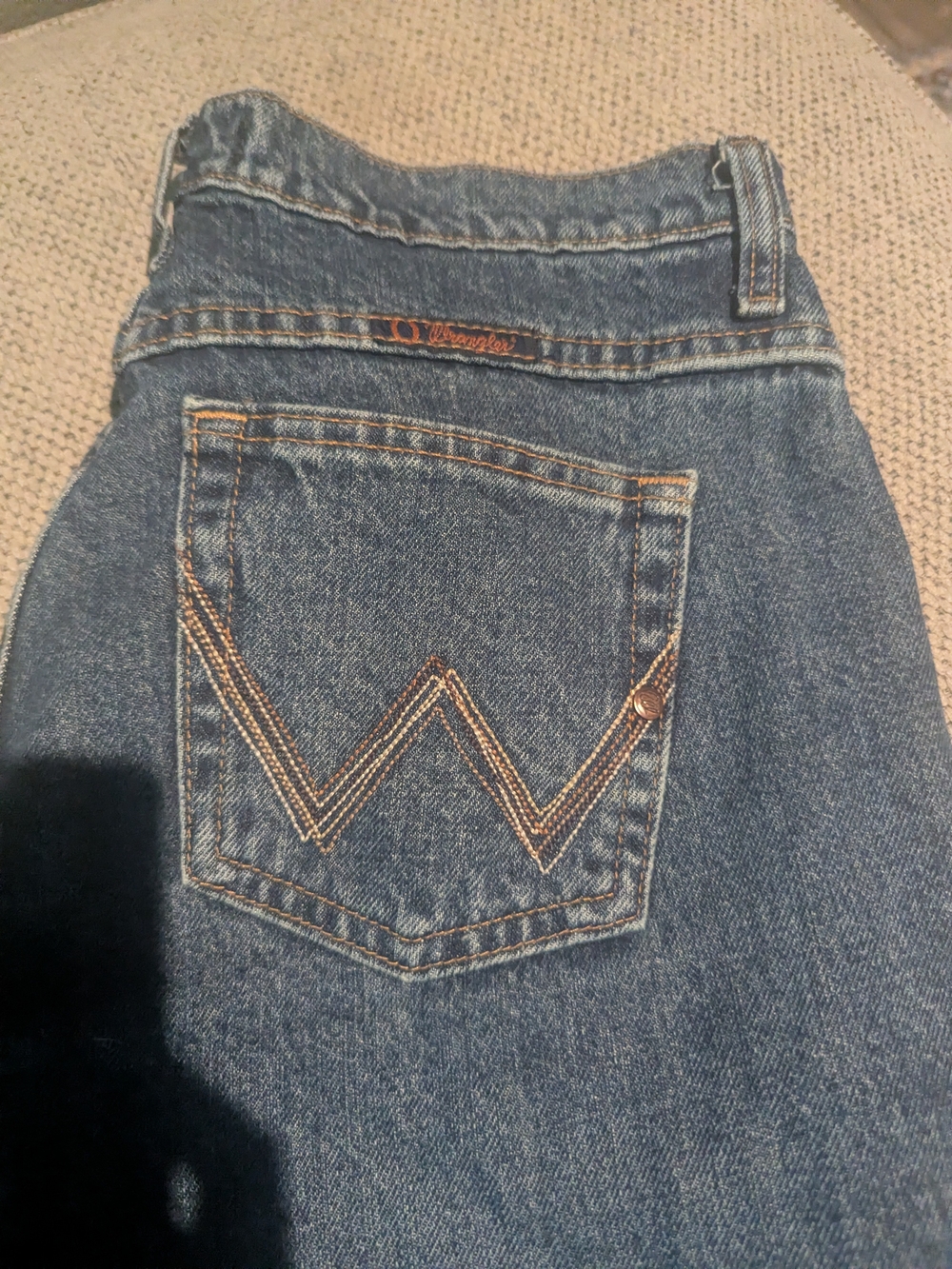Wrangler Women's Blue Denim Jeans - Classic Back Pocket Stitch